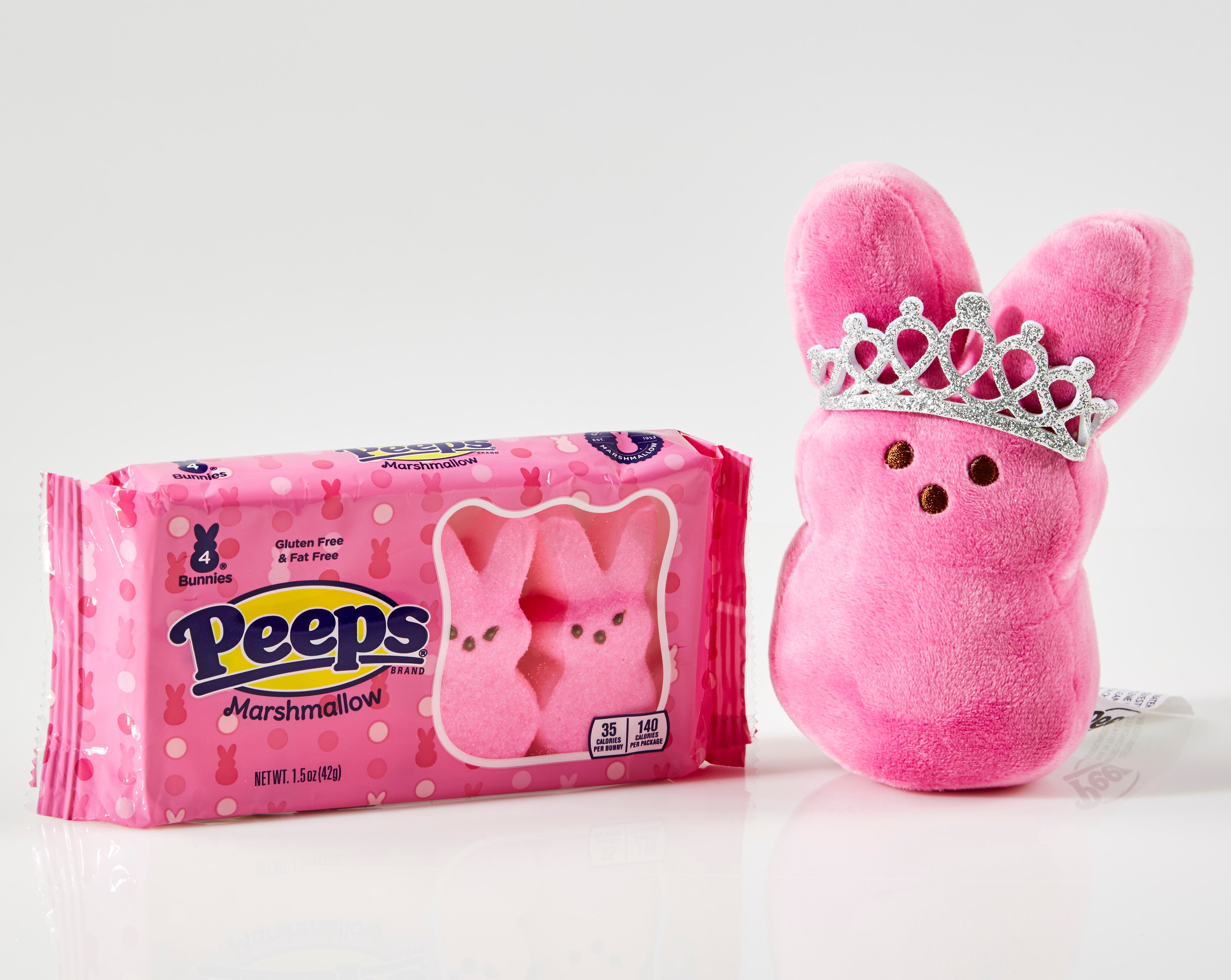 Peeps Plush Blue or Pink Bunny House Gift Set 1.5 oz.