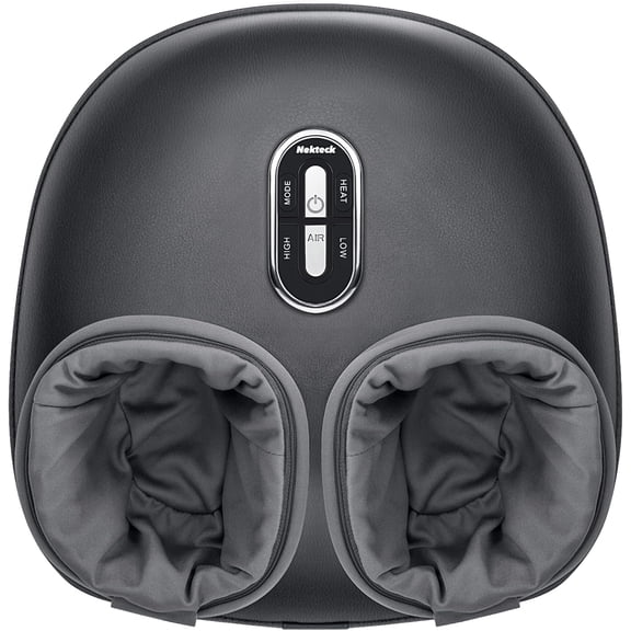 Nekteck Shiatsu Foot Massager with Heat, FSA Eligible Deep Kneading Therapy Air Compression, HSA Feet Massage Improve Blood Circulation Foot Wellness Soothing Pain Relief, Relax for Home Office Use