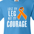 thumbnail image 4 of Inktastic Lost my Leg Not my Courage Limb Loss Awareness Orange Ribbon Youth T-Shirt, 4 of 5