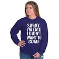 thumbnail image 4 of I Didn't Want to Come Introvert Funny Unisex Plus Fleece Graphic Sweatshirt Brisco Brands 5X, 4 of 6