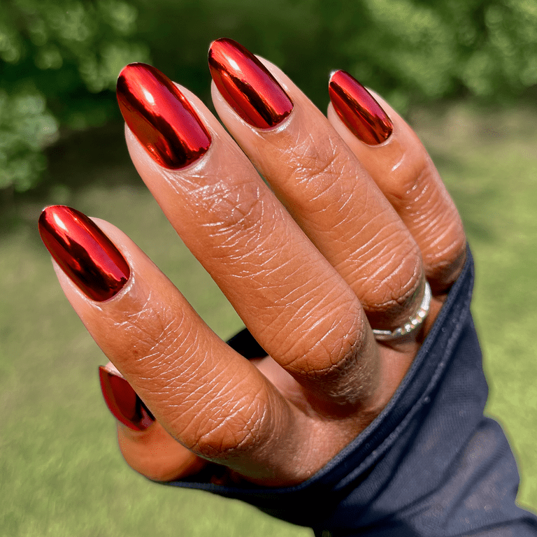 Olive & June Instant Mani Medium Oval Press-on Nails, Vampire