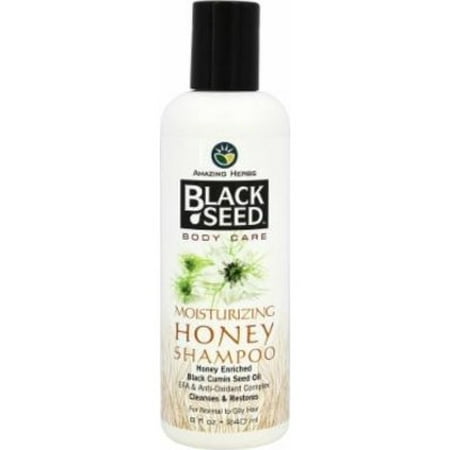 Amazing Herbs Black Seed Moisturizing Honey Shampoo, 8 Fl