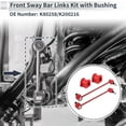 thumbnail image 2 of Unique Bargains Front Stabilizer Bar Links with 2 Pcs Bushing for Jeep Patriot 2007-2017 Sway Bar Link Kits Suspension Bar End Links No.K80258/K200216 Red 1 Set, 2 of 7