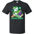 thumbnail image 3 of Inktastic St Patricks Day Irish Unicorn Illustration with Shamrocks T-Shirt, 3 of 5