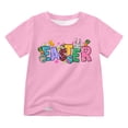 thumbnail image 1 of MIASHUI T-Shirt de Pâques pour Garçon et Fille, Manches Courtes, Imprimé Graphique, Rose, 8-9 Ans, 1 of 4