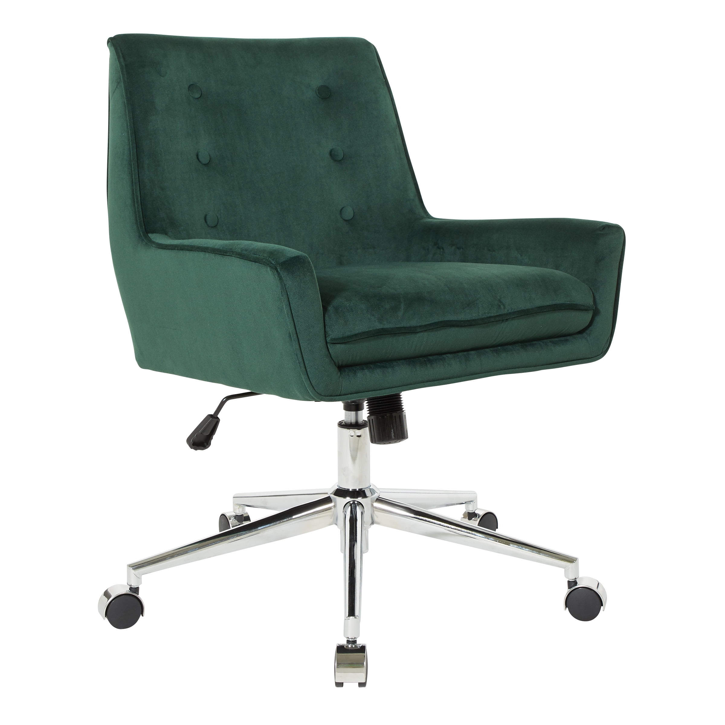 OSP Home Furnishings Quinn Office Chair in Emerald Green Velvet with