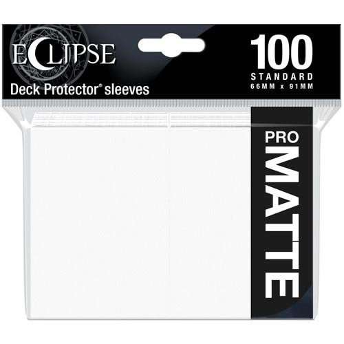 Ultra PRO: Standard 100ct PRO-Matte Sleeves - Eclipse (Arctic White)