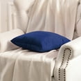 thumbnail image 4 of FY FIBER HOUSE Pack of 2 Velvet Throw Pillow Covers Decorative Pillowcase Soft Solid Cushion Cover, 16 x 16 Inch, Midnight Blue, 4 of 5