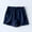 Navy, variant on Women Casual Cotton Linen Shorts Elastic High Waisted Drawstring Wide Leg Short Summer Beach Shorts with Pocket