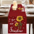 thumbnail image 3 of Table Runners 70 Inches Long Dress Scarves, Red Sunshine Sunflower Farmhouse Coffee/Dining/Kitchen Table Decor, Holiday Table Runner, Pastoral Bees Farmhouse Floral 13x70 Inch, 3 of 9