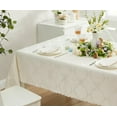 thumbnail image 6 of Newbridge Ivory Ribbons and Bows Damask 52 x 52 inch Square Fabric Tablecloth for Party, 6 of 9