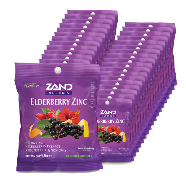 Zand Immunity Elderberry Zinc HerbaLozenge Immune Support Throat