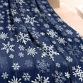 thumbnail image 3 of Dark Blue Christmas Snowflake Pattern Blanket,Comfortable Soft Lamb Wool Throw Blanket,All Season,Warm Lightweight Blankets for Sofa Bed Couch Living Room Chair,60"x80", 3 of 4
