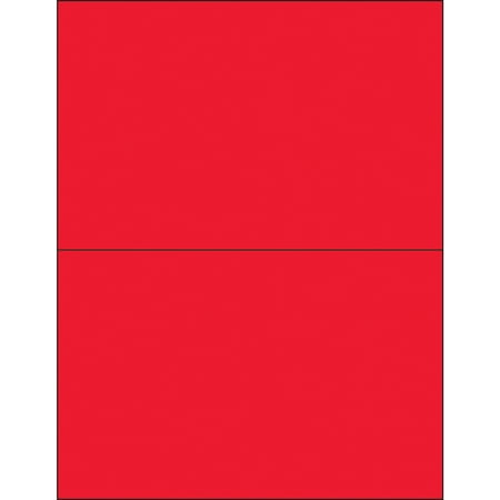 UPC: 0848109045528 | Tape Logic Removable Rectangle Laser Labels 8 1/2×5 1/2 Fluorescent Red 200/Case LL415RD