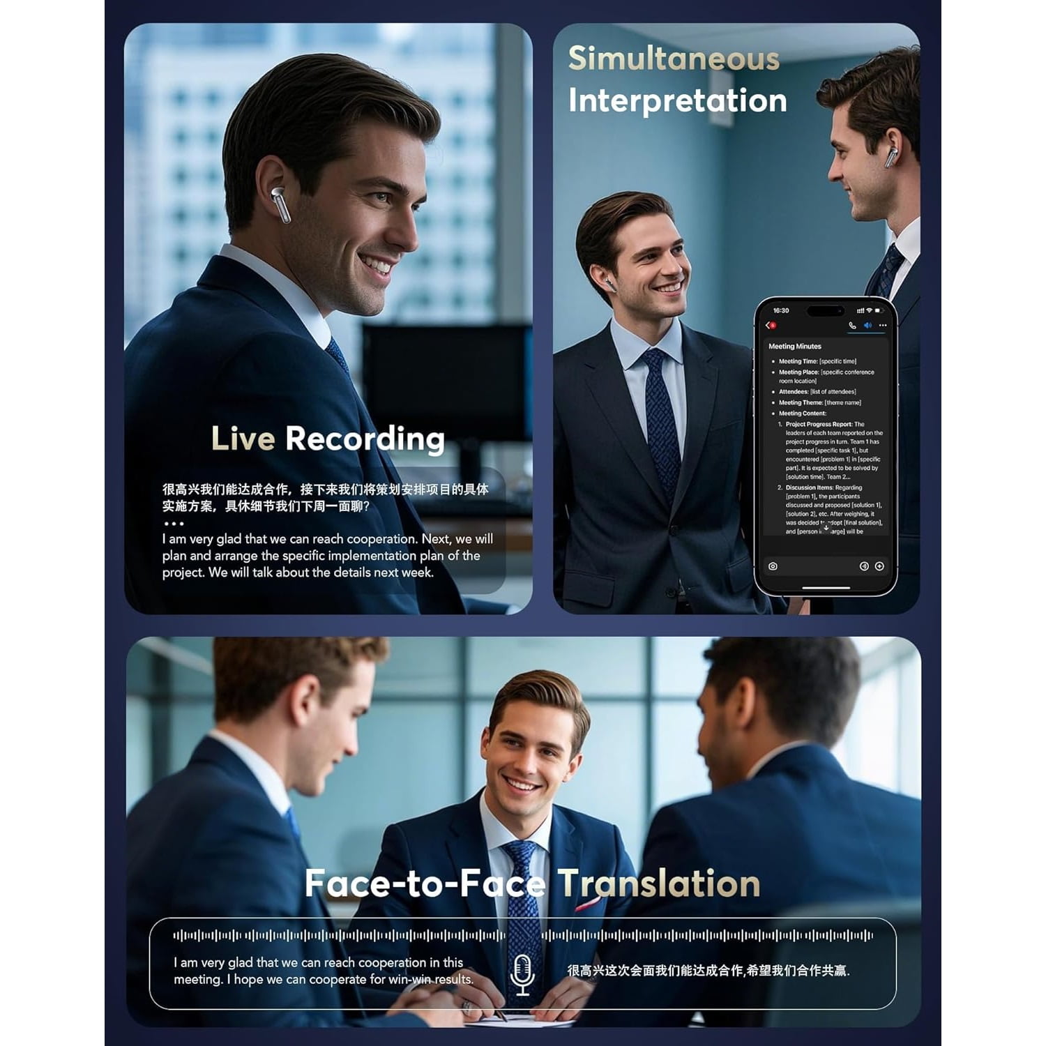 AI Translation Earbuds Real Time,144 Languages Accents Translator 36H Playtime 3-in-1 translation earphones 4 ANC Mic for Audifonos Traductores Inglés Español, Bluetooth 5.4 Earphones iOS & Android