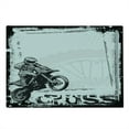 thumbnail image 2 of Motorcycle Cutting Board, Motocross Racer Image Grungy Background Poster Style Monochromic Art Print, Decorative Tempered Glass Cutting and Serving Board, Large Size, Black White, by Ambesonne, 2 of 5