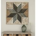 thumbnail image 2 of DecMode Blue Wood Handmade Southwestern Star Geometric Wall Decor with Cream and Brown Accents, 2 of 9