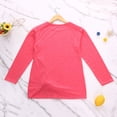 thumbnail image 3 of Kids Girls Casual Tunic Tops Knot Front Long Sleeve Blouse T-Shirt Tee, 3 of 7