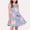 Blue a, variant on Spazoro Girls Midi Dresses, Crew Neck Balloon Print A-Line Ruffle Sleeve Casual Summer Dresses for Girls Hot Pink Size 5-6