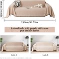 thumbnail image 3 of Couch Cover Disponible por Ambas Caras Resistente Protector de Muebles para Sofá Protector Cover Lavable A Máquina Añade Estilo y Comodidad a Tu Salón (Caqui), 3 of 4