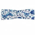 thumbnail image 1 of Oriental Headband, Print of Middle Eastern Style Inspired Curved Flower Branches Ceramic Art Like, Elastic and Soft Women's Bandana for Sports and Everyday Use, Grey Red Coconut, by Ambesonne, 1 of 3