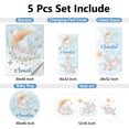 thumbnail image 2 of KAINSY Personalized Baby Bedding Set,5 Pcs Custom Name Baby Crib Sets,Double Layer Nursery Bedding Set for Boys Girls,Soft Baby Crib Bedding Set,Customized Gift for Toddler(Fixed Size), 2 of 8