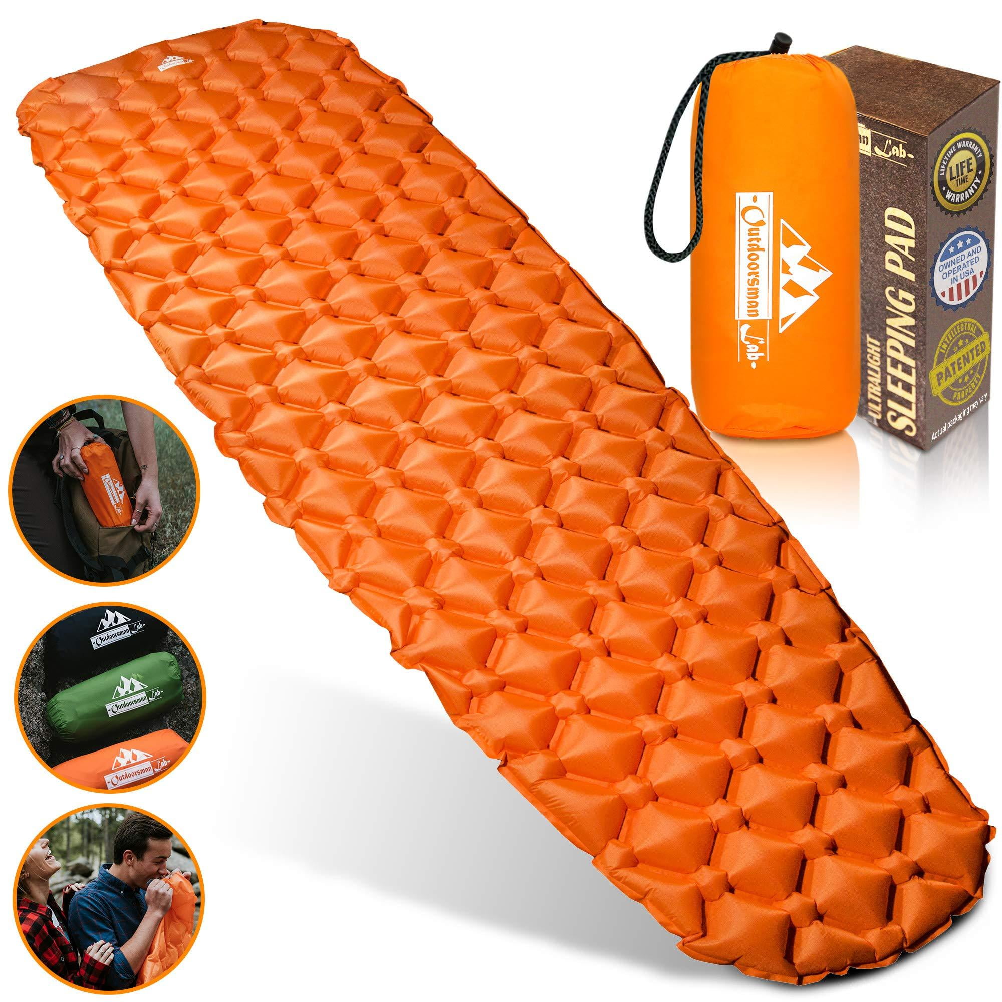 Outdoorsman Lab Sleeping Pad for Camping Patented Camp Mat