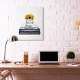 thumbnail image 3 of Stupell Industries Art Deco Fashion Designer Yellow Flower Bookstack Blue Watercolor Canvas Art, 30 x 40, by Amanda Greenwood, 3 of 7