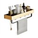thumbnail image 1 of Estante de ducha con barra for toallas, organizador de ducha de aluminio montado en la pared con gancho, 1 of 6