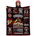 thumbnail image 2 of Firefighter Gifts for Men, Funny Firefighter Gifts, for Firefighters, Firefighter Gifts for Women Husband Soft Throw Blanket 50"x60", 2 of 6