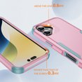 thumbnail image 3 of Compatible with Apple iPhone 16 Plus Case for Women Men, Military Grade Shockproof Drop Protection Anti-Scratch Bumper Rugged Matte Phone Case Cover for iPhone 16 Plus, Pink+Gray, 3 of 7