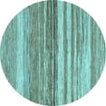 thumbnail image 1 of Ahgly Company Indoor Round Abstract Light Blue Modern Area Rugs, 8' Round, 1 of 4