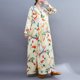 thumbnail image 5 of Vestido suelto de mujer Vintage estampado manga larga cuello redondo cintura alta Casual vestid Abanopi  Vestido, 5 of 7