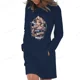 thumbnail image 3 of Vestido con capucha de princesa punk de Disney para mujer, vestido con bolsillos a la moda, minivestidos a la cadera para mujer, tallas grandes, 3 of 5