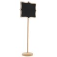 thumbnail image 5 of 20 unidades de estacas de madera para letreros pequeños, pizarrones con soportes y pegatinas, tablero negro rectangular pequeño, 5 of 5