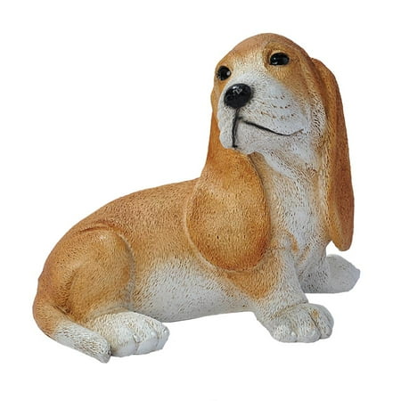 Brown Basset Puppy Dog Statue