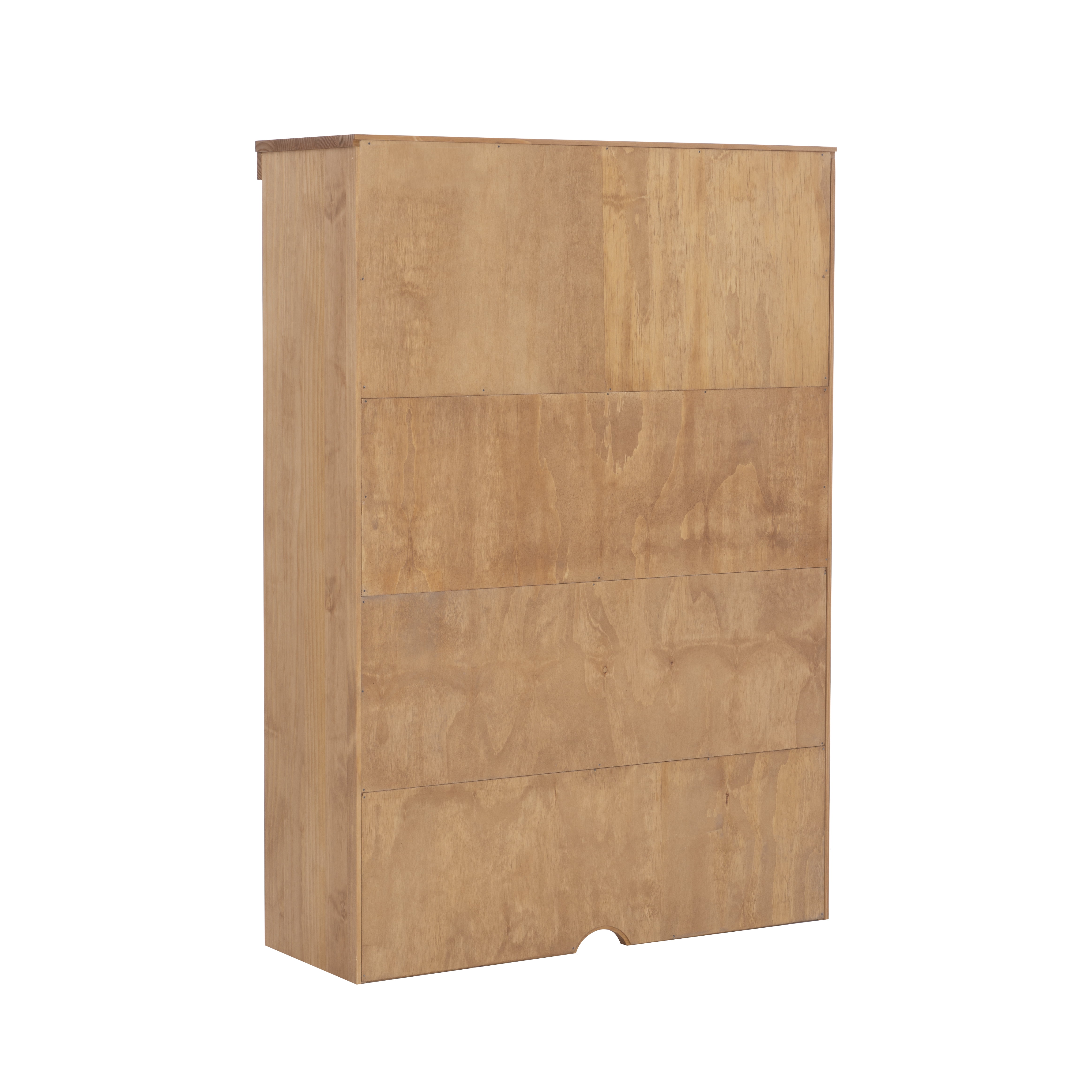 Linon Vikki 3-Shelf Bookcase Hutch, Rustic Honey