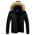 thumbnail image 3 of Abrigo de invierno cálido con capucha para hombre, abrigo de lana de 20 grados, abrigo de invierno cálido, nueva llegada, chaqueta con capucha informal para hombre, parka ajustada, 3 of 5