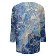 thumbnail image 6 of JGNGSHN 3/4 Sleeve Tops for Women Trendy V Neck Work Shirt Dressy Casual Blosues Slim Fit Tunic Top, 6 of 7