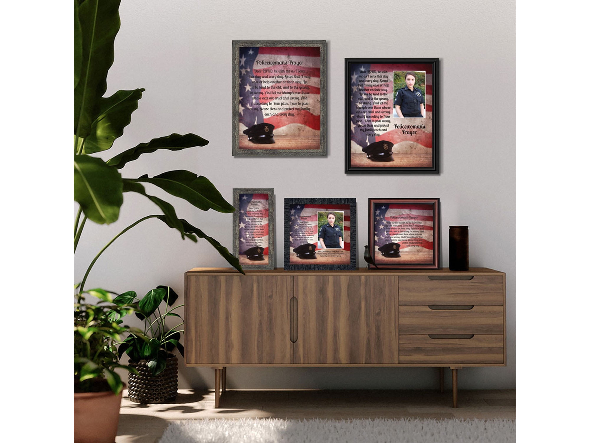 Crossroads Policewoman's Prayer, Police Officer Gifts for Women, Police Woman Framed Poem, 7372CH