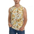 thumbnail image 3 of Uemuo Retro 70s 60s Flower Pattern Men's Sleeveless T-Shirt,Muscle Athletic Tank Top, Moisture-wicking Quick-dry Breathable Classic Tee Top for Gym Run Outdoor Sports-3X-Large, 3 of 8