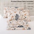 thumbnail image 2 of Floral Printed Sheet Set King Soft Microfiber Botanical Bed Sheets Extra Deep Pocket Pieces, 2 of 7