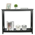 thumbnail image 6 of HomGarden Modern Narrow Console Table 2-Shelves Wooden Sofa Side Table, Black, 6 of 11