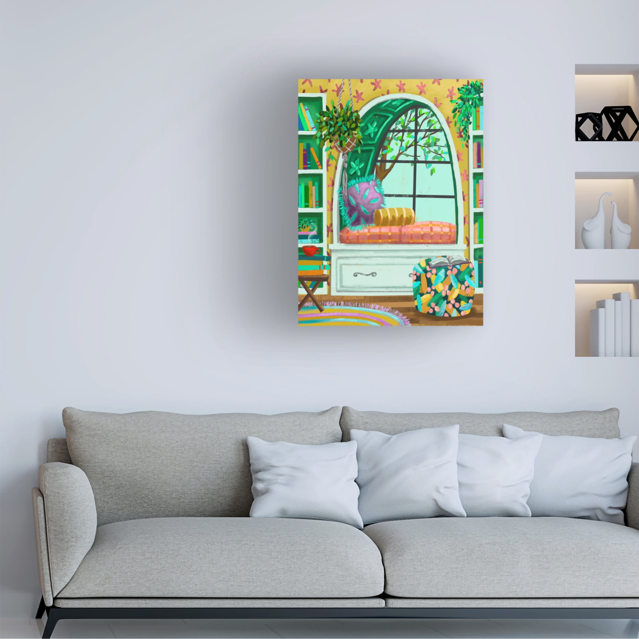 Canvas Wall Art - Christine Rotolo 'Reading Nook' Wall Art for Living Room, Bedroom, or Office Décor by Trademark Fine Art - 18 x 24 Inches