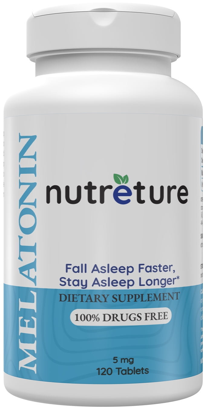NUTRETURE melatonin 5mg 120 Tablets Sleeping Pills for relaxium Sleep