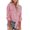 Red, variant on Mchoice Cotton annd Linen Long Sleeve Shirts for Women Striped Printed Single Breasted Turndown Collar Tops with Pockets