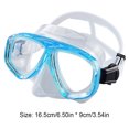 thumbnail image 3 of Máscara de buceo 180 vista panorámica longitud ajustable HD para hombres mujeres (azul lago), 3 of 3