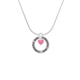 thumbnail image 2 of Delight Jewelry Acrylic 5/16" Hot Pink Heart Gymnastics Mom Ring Charm Necklace, 18", 2 of 4