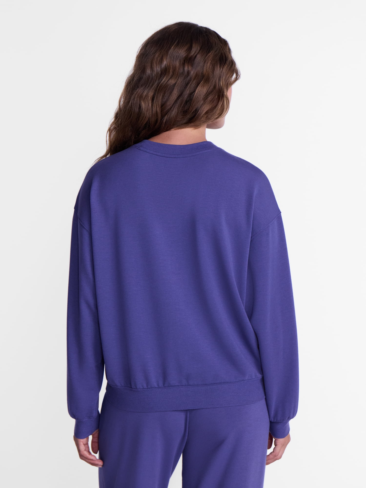 Halloween and Fall Women's French Terry Knit Lounge Sleep Top with Long Sleeves, Sizes XS-3X