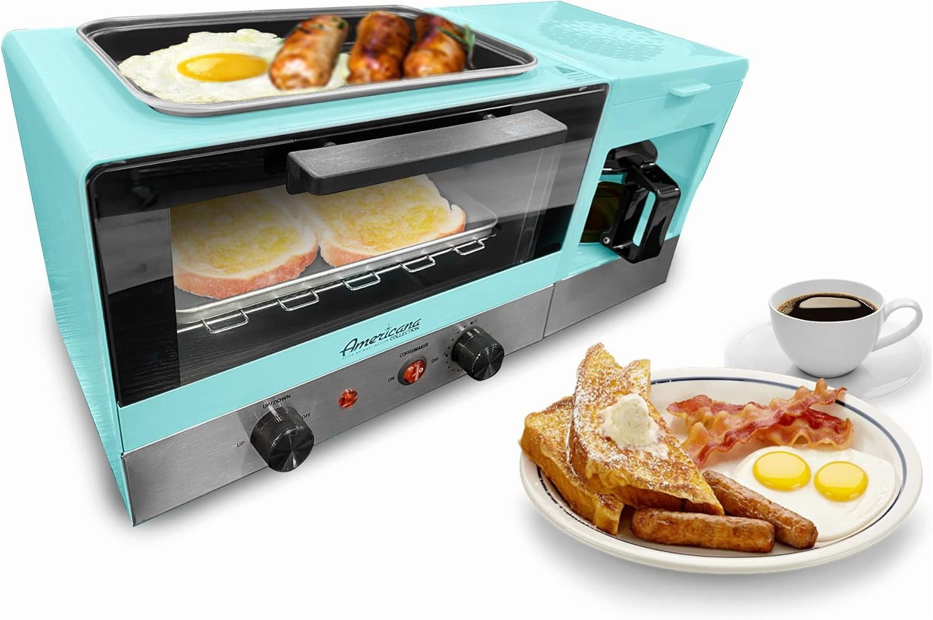 Elite Gourmet New Collection 3-in-1 Multifunctional Breakfast Center, Toaster Ovens.